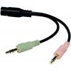 LogiLink CA0020 CA0020 jack audio adaptér [1x jack zásuvka 3,5 mm - 2x jack zástrčka 3,5 mm] černá