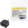 LogiLink CA1002 Adapter jack audio adaptér [1x jack zástrčka 3,5 mm - 2x jack zásuvka 3,5 mm, jack zásuvka 3,5 mm] černá
