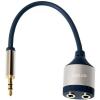 LogiLink CA1100 Kabel jack audio adaptér [1x jack zástrčka 3,5 mm - 2x jack zásuvka 3,5 mm] černá