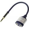 LogiLink CA1100 Kabel jack audio adaptér [1x jack zástrčka 3,5 mm - 2x jack zásuvka 3,5 mm] černá