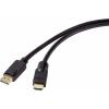 Renkforce DisplayPort / HDMI kabelový adaptér Konektor DisplayPort, Zástrčka HDMI-A 7.50 m černá RF-4581868 Kabel DisplayPort