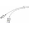 Renkforce USB kabel USB 2.0 USB-A zástrčka, Apple Lightning konektor 1.00 m bílá TO-6897012