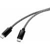 Renkforce USB kabel USB 2.0 USB-C ® zástrčka, USB-C ® zástrčka 3.00 m černá/bílá RF-4598412