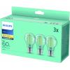 Philips LED 77777700 LED Energetická třída (EEK2021) E (A - G) E27 klasická žárovka 7 W = 60 W teplá bílá (Ø x v) 6 cm x 110 mm 3 ks