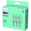 Philips LED 77779100 LED Energetická třída (EEK2021) F (A - G) E14 4.3 W = 40 W teplá bílá (Ø x d) 3.5 cm x 9.7 cm 3 ks