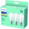 Philips LED 77549000 LED Energetická třída (EEK2021) F (A - G) E27 8 W = 60 W teplá bílá (Ø x d) 6 cm x 10.8 cm 3 ks