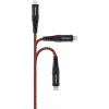 TOOLCRAFT USB kabel USB 2.0 USB-A zástrčka, Apple Lightning konektor 1.00 m černočervená extrémně odolné pletené stínění TO-6899490
