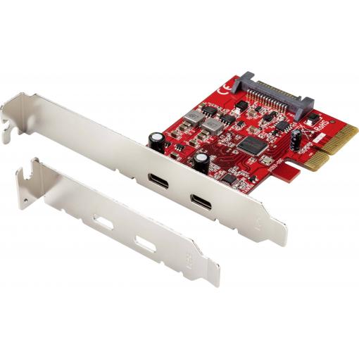 Renkforce RF-4599664 2 porty Karta řadiče USB 3.1 Gen 2 USB-C™ (USB 3.1 Gen 2) PCIe