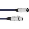 Omnitronic 3022010N XLR propojovací kabel [1x XLR zástrčka 3pólová - 1x XLR zásuvka 3pólová] 5.00 m modrá