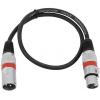 Omnitronic 30220401 XLR propojovací kabel [1x XLR zástrčka 3pólová - 1x XLR zásuvka 3pólová] 0.50 m černá