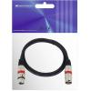Omnitronic 30220406 XLR propojovací kabel [1x XLR zástrčka 3pólová - 1x XLR zásuvka 3pólová] 1.00 m černá