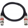 Omnitronic 30220406 XLR propojovací kabel [1x XLR zástrčka 3pólová - 1x XLR zásuvka 3pólová] 1.00 m černá