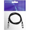 Omnitronic 3022045N XLR propojovací kabel [1x XLR zástrčka 3pólová - 1x XLR zásuvka 3pólová] 1.50 m černá