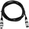 Omnitronic 3022045N XLR propojovací kabel [1x XLR zástrčka 3pólová - 1x XLR zásuvka 3pólová] 1.50 m černá
