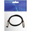 Omnitronic 3022045R XLR propojovací kabel [1x XLR zástrčka 3pólová - 1x XLR zásuvka 3pólová] 1.50 m černá