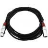Omnitronic 3022050R XLR propojovací kabel [1x XLR zástrčka 3pólová - 1x XLR zásuvka 3pólová] 5.00 m černá