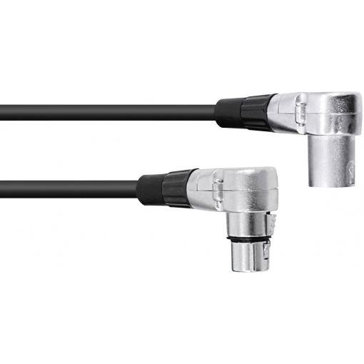 Omnitronic 30220632 XLR propojovací kabel [1x XLR zástrčka 3pólová - 1x XLR zásuvka 3pólová] 3.00 m černá