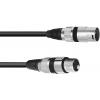 Omnitronic 3022075B XLR propojovací kabel [1x XLR zástrčka 3pólová - 1x XLR zásuvka 3pólová] 0.20 m černá