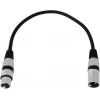 Omnitronic 3022075B XLR propojovací kabel [1x XLR zástrčka 3pólová - 1x XLR zásuvka 3pólová] 0.20 m černá