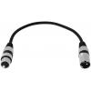 Omnitronic 3022075B XLR propojovací kabel [1x XLR zástrčka 3pólová - 1x XLR zásuvka 3pólová] 0.20 m černá