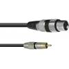Omnitronic 3022075J XLR kabelový adaptér [1x XLR zásuvka 3pólová - 1x cinch zástrčka] 0.15 m černá