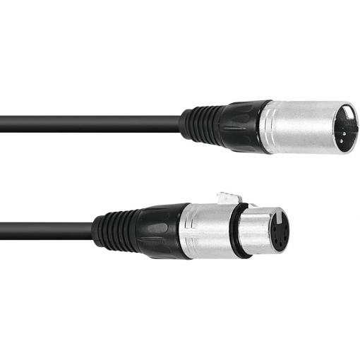 Omnitronic 30220768 XLR propojovací kabel [1x XLR zástrčka 5pólová - 1x XLR zásuvka 5pólová ] 3.00 m černá