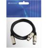 Omnitronic 30225207 XLR kabelový adaptér [1x XLR zástrčka 3pólová - 2x XLR zásuvka 3pólová] 0.50 m černá