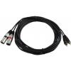 Omnitronic 3022522E XLR kabelový adaptér [2x XLR zástrčka 3pólová - 2x cinch zástrčka] 6.00 m černá