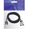 Omnitronic 3022522E XLR kabelový adaptér [2x XLR zástrčka 3pólová - 2x cinch zástrčka] 6.00 m černá