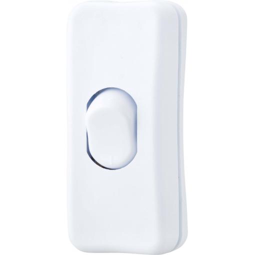 TRU COMPONENTS TC-9201172 šňůrový spínač 250 V/AC 2 A 1x vyp/zap bílá s aretací 1 ks