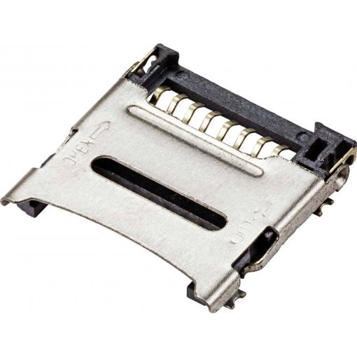 TRU COMPONENTS TC-9201932 microSD zásuvka na kartu příklop 1 ks