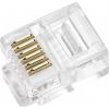 TRU COMPONENTS TC-9202512 Konektor RJ 12 zástrčka, rovná Počet pólů 6P6C transparentní 5 ks