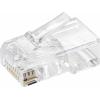 TRU COMPONENTS TC-9202516 Konektor RJ 45 zástrčka, rovná Počet pólů 8P8C transparentní 5 ks