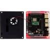 Joy-it RB-MULTIMEDIACASE01 SBC skříň Vhodné pro (vývojové sady): Raspberry Pi® snímatelný kryt GPIO, včetně aktivního chladiče, včetně magnetického uzávěru