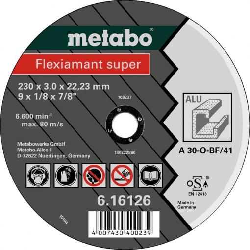 Metabo 616126000 řezný kotouč rovný 230 mm 25 ks hliník, neželezné kovy, měď, mosaz, bronz