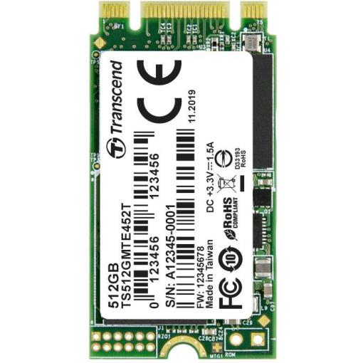 Transcend MTE452T 512 GB interní M.2 PCIe NVMe SSD 2242 M.2 NVMe PCIe 3.0 x2 Industrial TS512GMTE452T