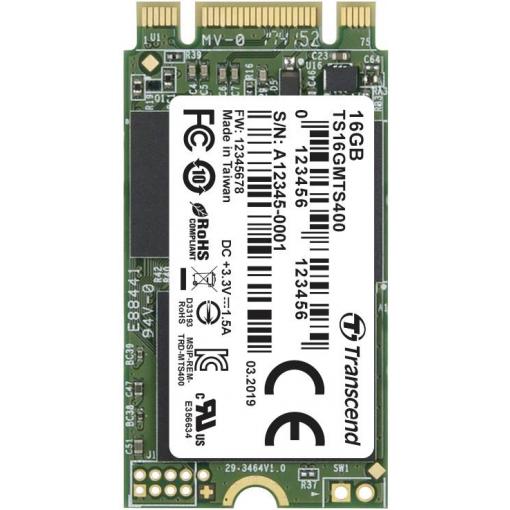 Transcend MTS400 16 GB interní M.2 PCIe NVMe SSD 2242 SATA 6 Gb/s Industrial TS16GMTS400