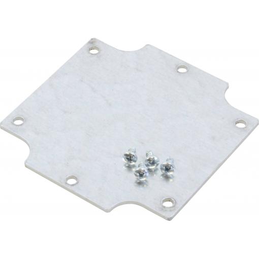 Hammond Electronics 1555EFPL Mounting plate ocel stříbrná (d x š x v) 80 x 80 x 1.6 mm 1 ks
