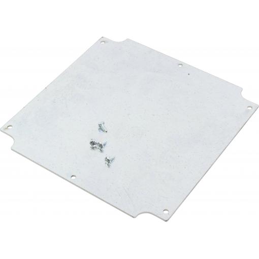 Hammond Electronics 1555RFPL Mounting plate ocel stříbrná (d x š x v) 148 x 148 x 1.6 mm 1 ks