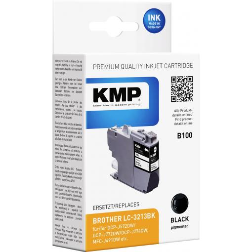 KMP Ink náhradní Brother LC-3213BK kompatibilní černá B100 1539,4001