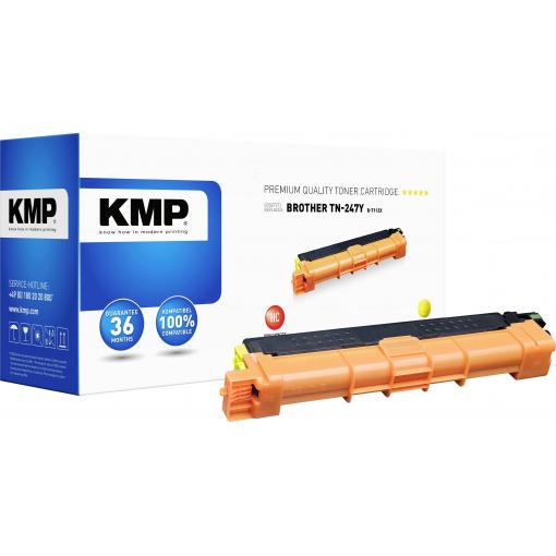 KMP náplň do tiskárny náhradní Brother TN-247Y, TN247Y kompatibilní žlutá 2300 Seiten B-T112X