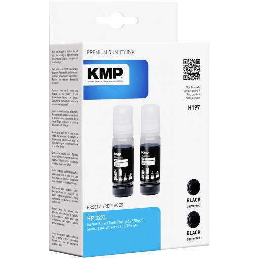KMP Ink refill náhradní HP 32XL, 1VV24AE kompatibilní Dual černá 140 ml H197 1769,0001
