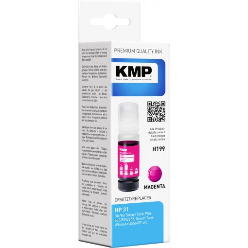 KMP Ink refill náhradní HP 31, 1VU27AE kompatibilní purppurová 70 ml H199 1769,0006