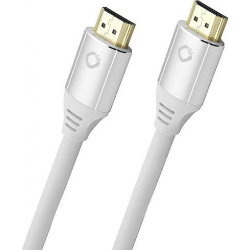 Oehlbach HDMI kabel Zástrčka HDMI-A, Zástrčka HDMI-A 2.00 m bílá D1C92491 8K UHD HDMI kabel