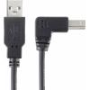 Renkforce USB kabel USB 2.0 USB-A zástrčka, USB-B zástrčka 0.50 m černá 90° zatočeno dolů RF-4613068