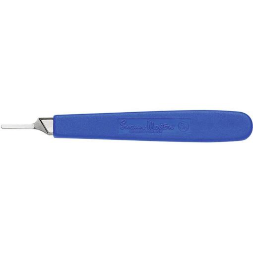 rukojeť skalpelu 130 mm nikl, plast modrá 1 ks