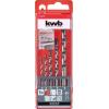 kwb 044300 chrom-molybdenová ocel sada vrtáku do betonu 5dílná 3 mm, 4 mm, 5 mm, 6 mm, 8 mm válcová stopka 1 sada