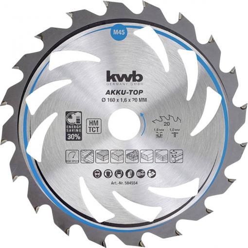 kwb 583354 tvrdokovový pilový kotouč 150 x 16 x 1.0 mm Počet zubů (na palec): 20 1 ks
