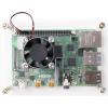 Renkforce RBP-PLC100 SBC skříň Vhodné pro (vývojové sady): Raspberry Pi®, Banana Pi, Rock Pi včetně aktivního chladiče transparentní