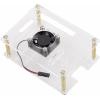 Renkforce RBP-PLC100 SBC skříň Vhodné pro (vývojové sady): Raspberry Pi®, Banana Pi, Rock Pi včetně aktivního chladiče transparentní